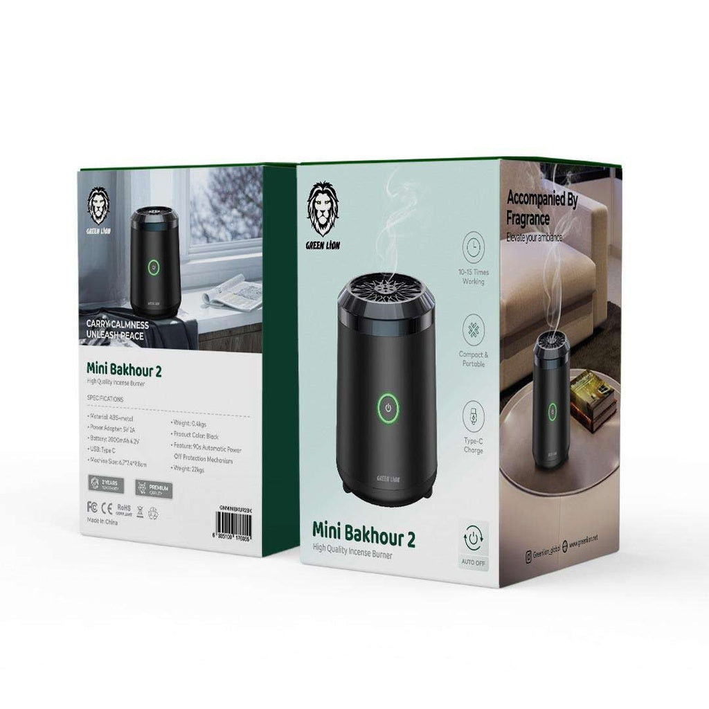 Green Lion Mini Bakhour 2 Incense Burner 2000mAh Green Lion Mini Bakhour 2 Incense Burner 2000mAh